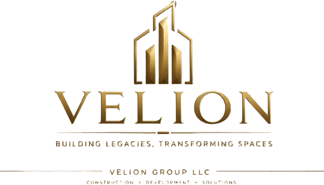 Velion Group LLC logo — Building Legacies, Transforming Spaces