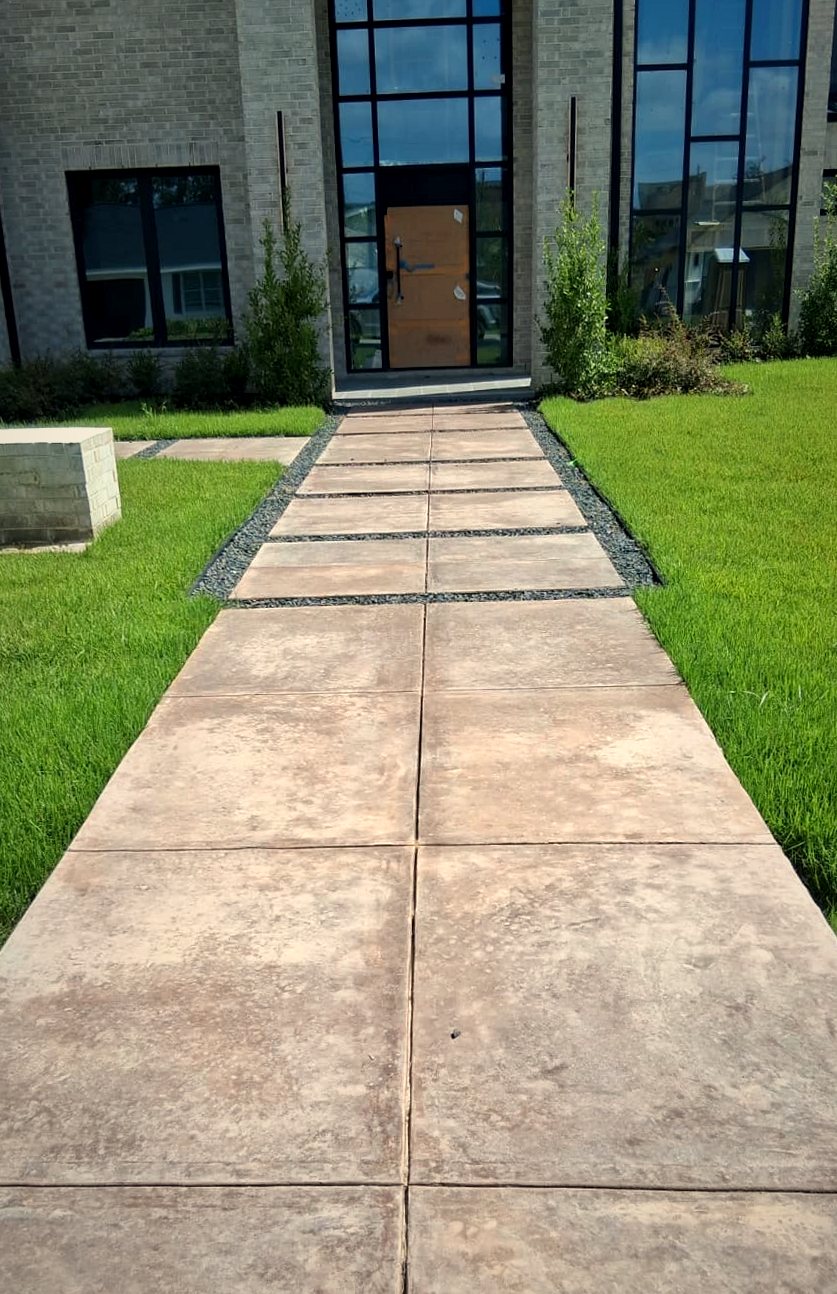 Concrete walkway & pavers, Houston area